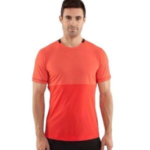 Lululemon Men’s Precise Tee Mesh Alarming Orange